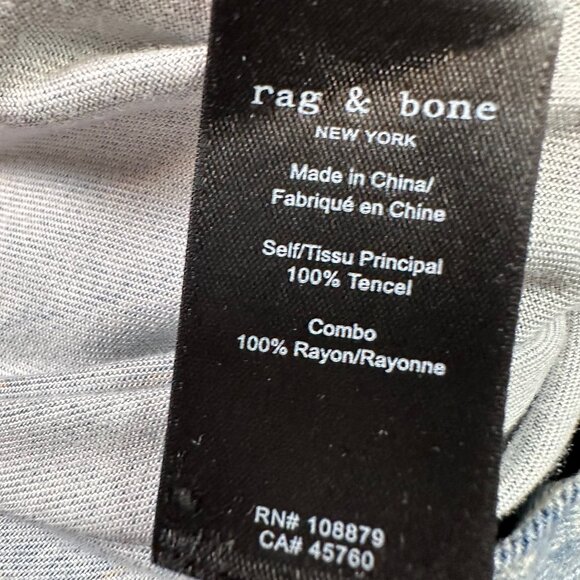 Rag & Bone Miramar Wide-Leg Jeans Sweatpants Light Denim Jeans Women's Size 26 - Picture 6 of 6